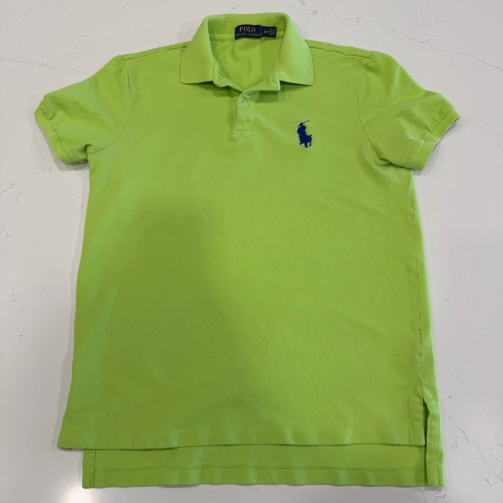 Ralph Lauren Men’s Bright Lime Green Polo Shirt - Small